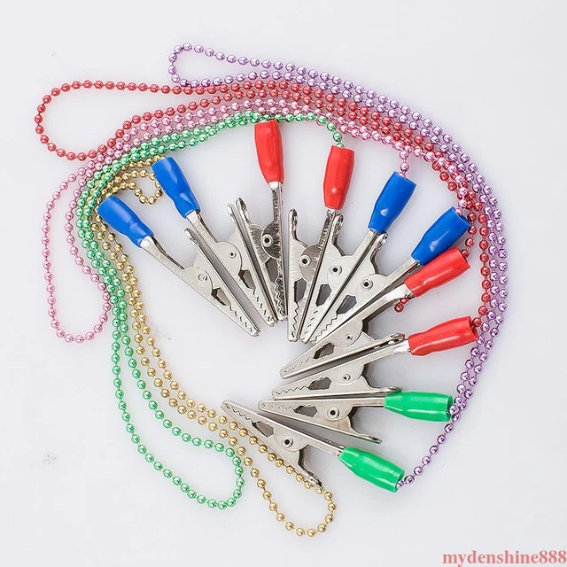 5 Dental Bib Clips - Flexible Chain Holders for Patient Comfort + Fast Shipping