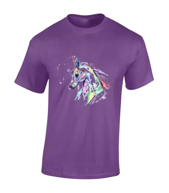 Unicorn Splash Mens T Shirt Cool Horse Lover Mythical Paint Design Painter Top