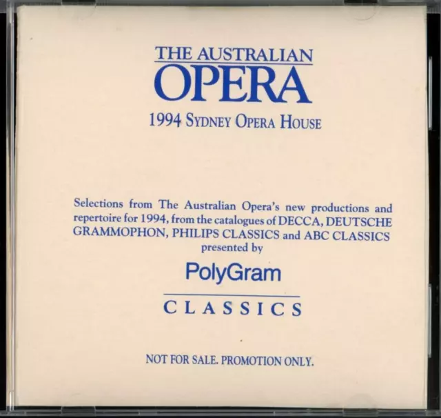 The Australian Opera - 1994 Sydney Opera House CD PROMO