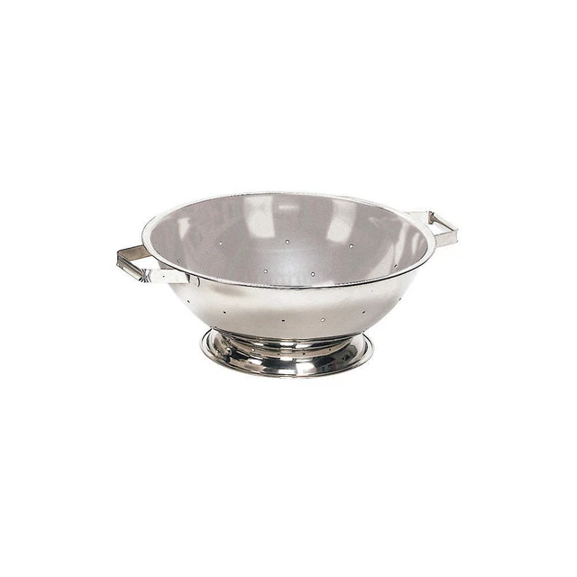 CRESTWARE COL05 Colander,5 qt.,4-1/2 in. H,Steel