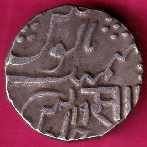 Baroda State AH 1239/ RY 19 Sayaji Rao Gayakwad One Rupee Rare Silver Coin #BQ60