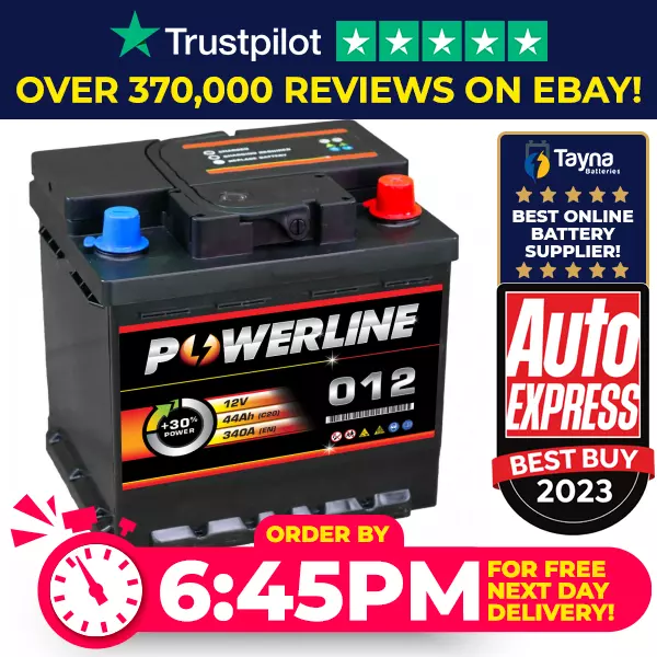 012 Powerline Car Battery fits many Rover Seat Skoda Smart Toyota Vauxhall VW