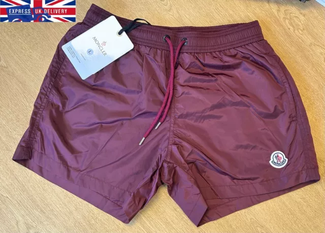 Moncler Swim Shorts Mens Size Large Purple BNWT