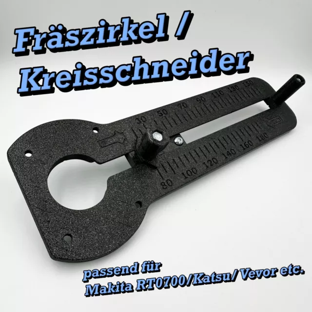 Fräszirkel / Kreisschneider passend für Makita RT0700/Katsu/ Vevor etc.