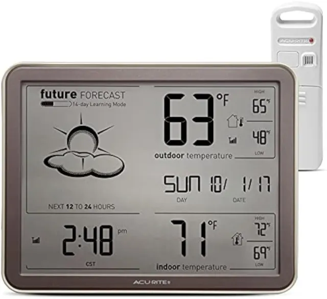 ACURITE WEATHER STATION With Color Display Easy 1 2 3 Setup Wireless Sensor  New $52.49 - PicClick