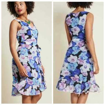 ModCloth Liza Luxe Elegantly Enlightened Floral Dress M