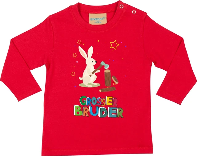 Long Baby/Kinder Shirt, großer Bruder Hase LW02114321