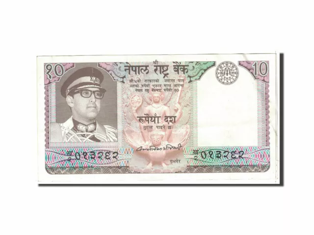 [#118836] Geldschein, Nepal, 10 Rupees, 1974, Undated, KM:24a, VZ