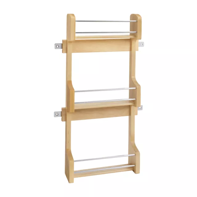 Rev-A-Shelf 15" Kitchen Cabinet Door Mounted 3-Shelf Storage Spice Rack, 4SR-15