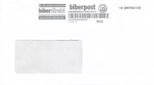 Privatpost Biberpost mit Stempel Biberpost biber direkt, von 2017