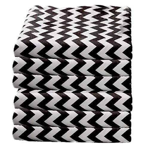 Babydoll Bedding 6 Piece Sheets Fitted Daycare Crib Chevron/Black