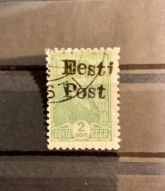 Deutsche Besetzung II.WK Estland 2 Kop. Mi. 2  Aufdr. Eesti-Post *gepr. Mikulski