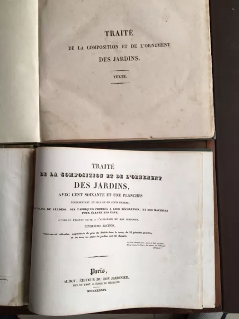 Livres Ancien Traité De La Composition Et De L’ornement Des Jardins Audot 1839 2