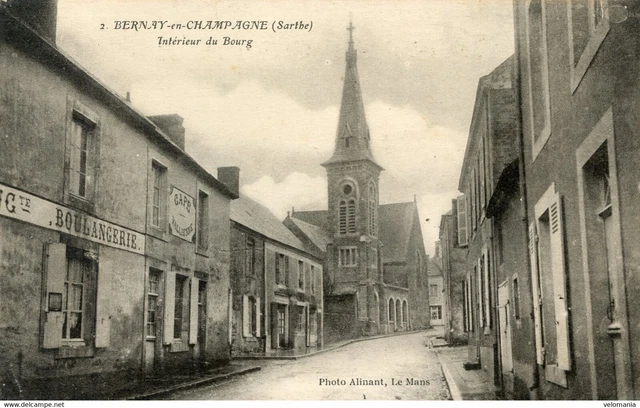 S10863 cpa 72 Bernay in Champagne - Interior of the Bourg