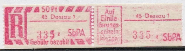 DDR Einschreibemarke SbPA postfrisch, EM2B-45-1zII(1) zh