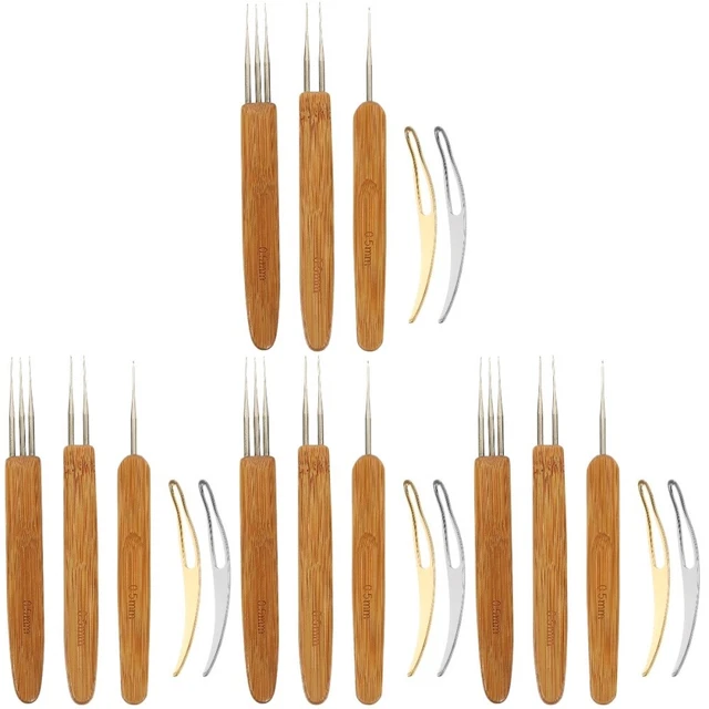 4 Sets Stitching Needle Dreadlock Needle Crochet Knitting Tools Weave