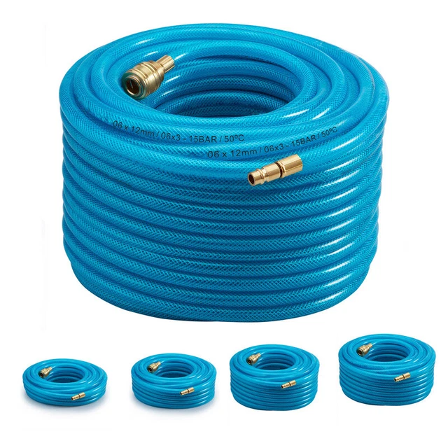 Druckluftschlauch 15bar für Kompressoren 10 - 30m 1/4" Keller Druckluftkupplung