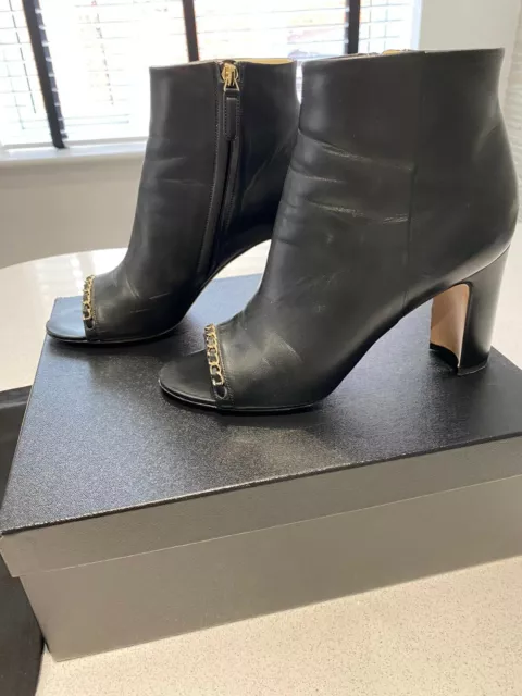 Chanel shearling and chain short boot size 39.5 895.00