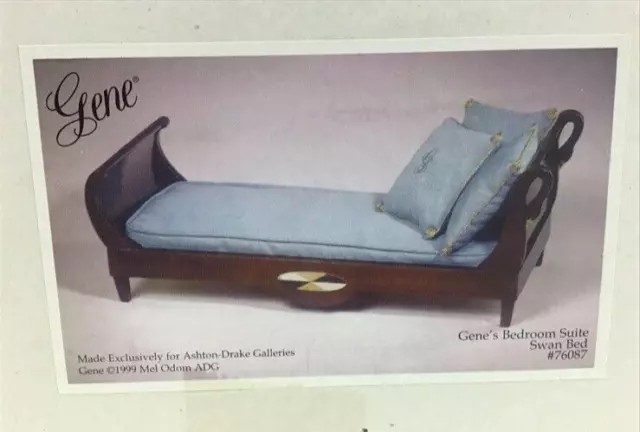 Ashton Drake Gene Collection Doll Furniture Gene’s Bedroom Suite Swan Bed