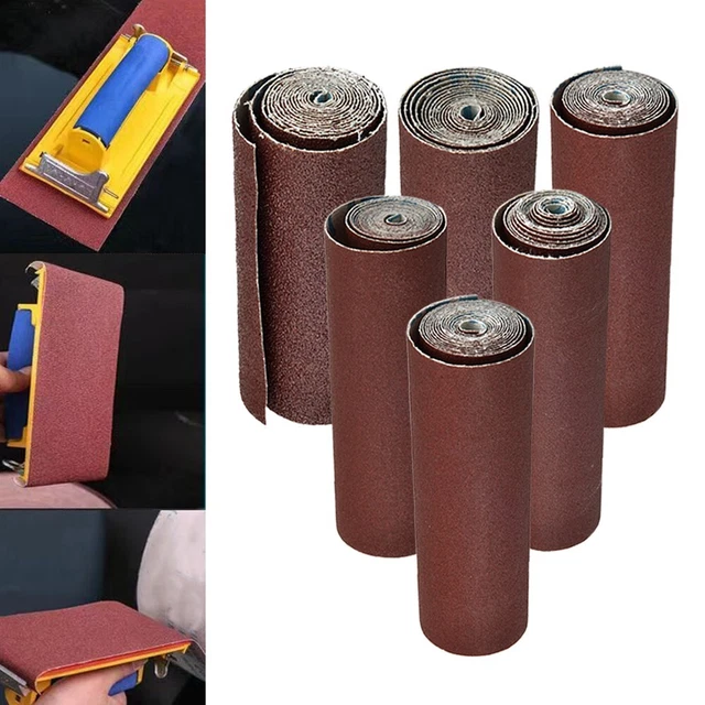 6 rotoli 1M 80-600 carta vetrata lucidante tessuto smeriolo grana 1M 80-600 per utensili di rettifica