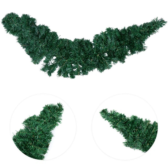 Decoración de puertas de ratán cuerno decoración de puertas de entrada verde PVC cifrado