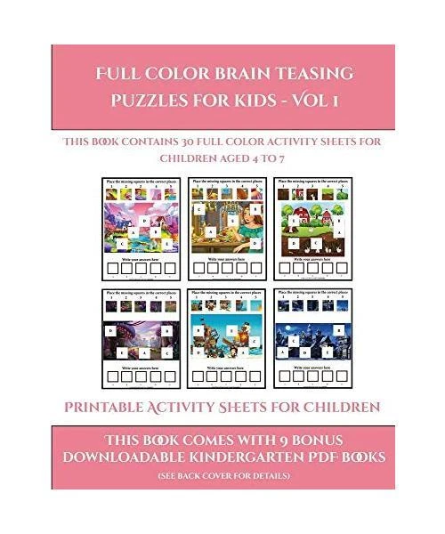 Color Brain Activity PRINTABLE ACTIVITY SHEETS for Children (Full color brain teasing ...