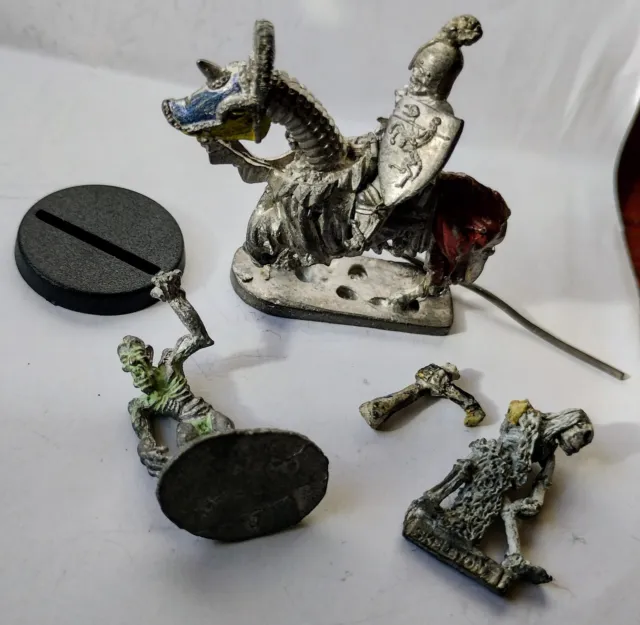 Games Workshop Citadel 1980s Skeleton + Ghoul+ Grenadier Skeleton On Horse