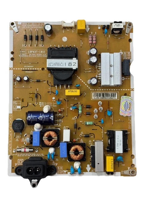 Carte D'alimentation (PSU) Pour TV LG 43UK6500 - LGP43T-18U1 EAX67865101 - NEUF