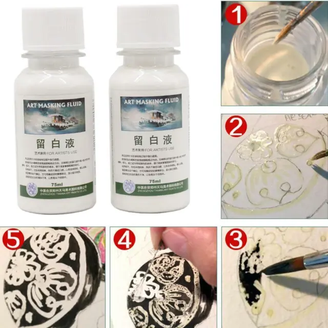 Artists Masking Fluid Applicator Set for Watercolor 18ml75ml Capacity