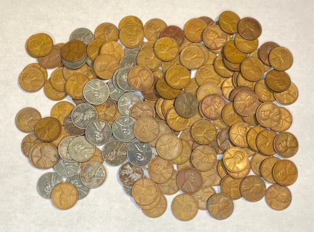 US Pennies One Cent 1940s Lincoln Wheat Unsearched 1 lb 2 oz