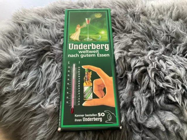 Underberg Thermometer Reklame Antik Original Schild