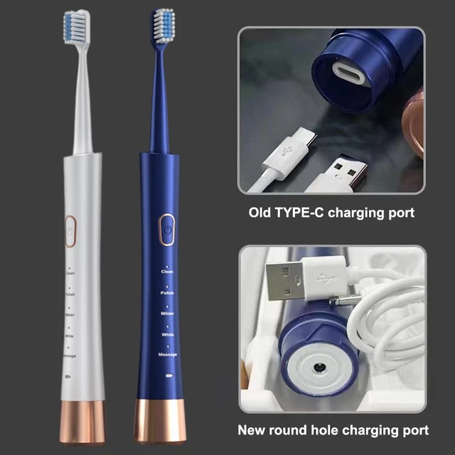 Spazzolino elettrico sonico USB ricaricabile con 3 testine per bambino 6T3E U1L4