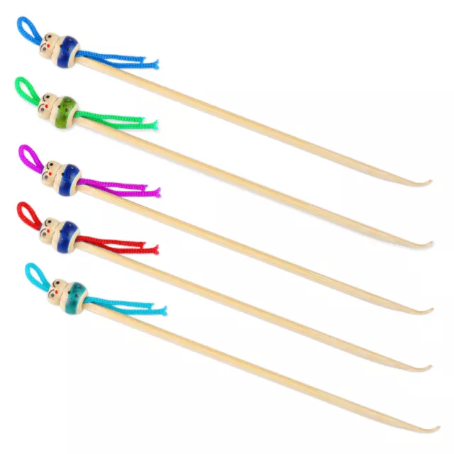 10x Cute Bamboo Doll Ear Wax Remover Pick Spoon Earpick Earwax Cleaner Tool 3