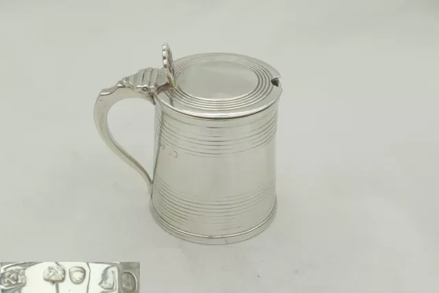 Rare George Iv Hm Sterling Silver Tankard Mustard Pot 1825