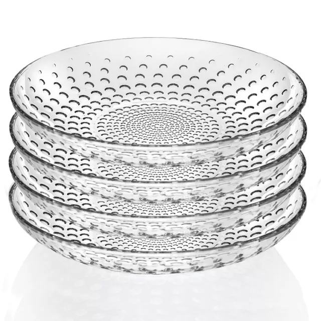 Elegant Crystal Dinner Plates for Parties and Events - Bowls, 8.5", Set of 4 3