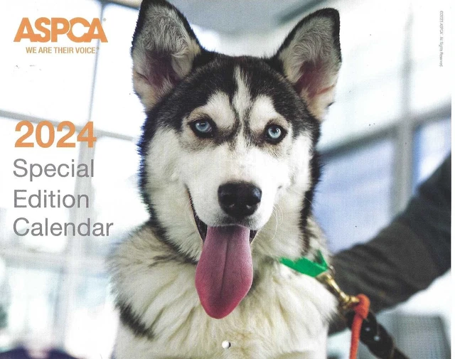 2024 WALL CALENDAR ASPCA Animal Cruelty Prevention Dogs Cats Horses