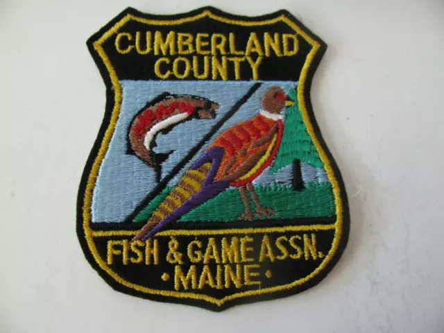 Cumberland County Maine Me Fish & Game Assn Embroidered  Patch Nos  Free Ship