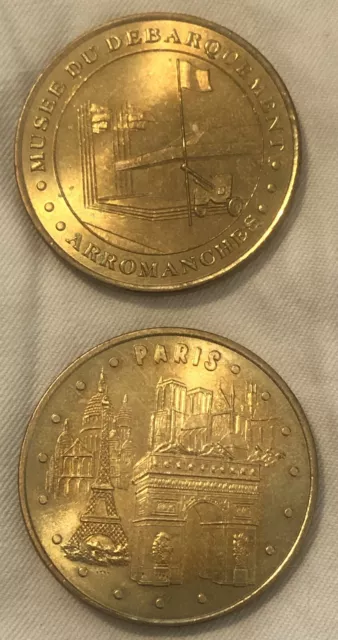 Paris France Monuments Set of 8 Medaille de Collection Coins Eiffel Notre Dame 2