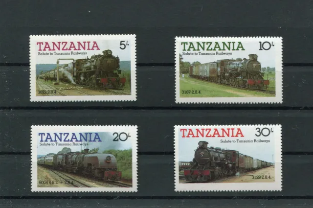 Tansania Mi.-Nr. 268-271 postfrisch Eisenbahn/railway Thematik - b7838