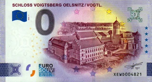 Null Euro Schein - 0 Euro Schein - Schloss Voigtsberg Oelsnitz/Vogtl. 2023-1