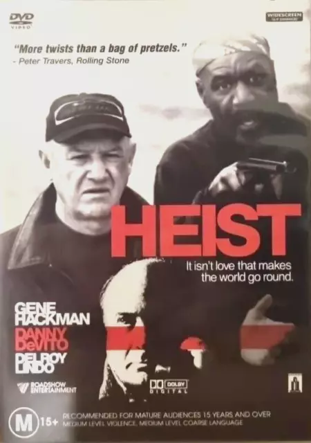 Heist (DVD, 2001) Rare OOP, Gene Hackman, Danny Devito, Region 4 PAL - Like New