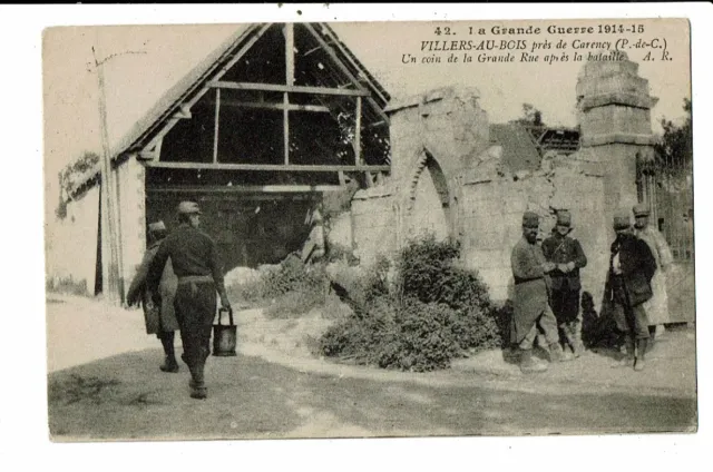 CPA_Carte Postale-France-Villers au Bois- un coin de la grande rue 1914-1915