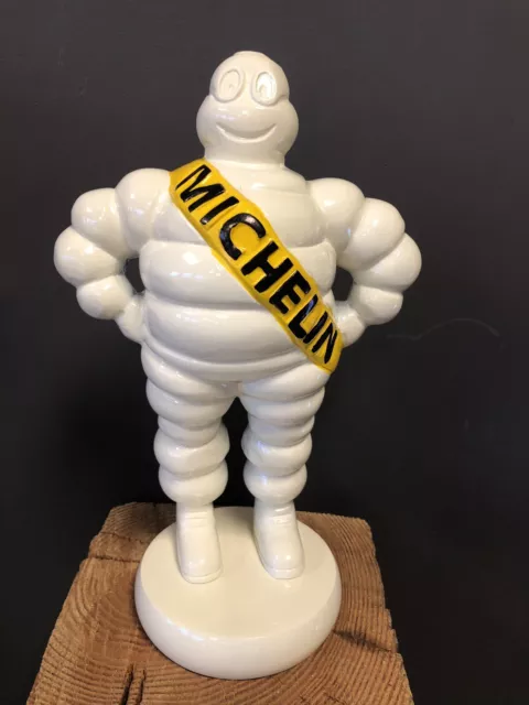 Michelin Man painted aluminium collectable Michelin man mascot standing on base