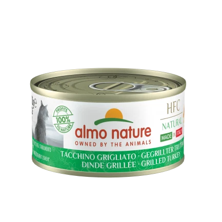 Almo Nature HFC Made in Italy Cibo Umido per Gatti - Tacchino Grigliato 12x70 gr