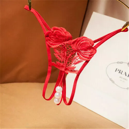 Women's Lace Panties Crotchless Underwear Thongs Lingerie G-string Floral Briefs