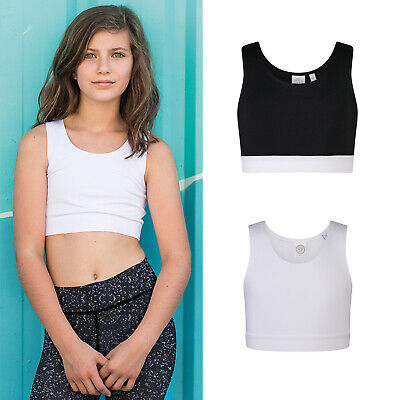 SF Mini Kids Fashion Crop Top SM236 -Girls Sports Activewear Junior Cropped Vest