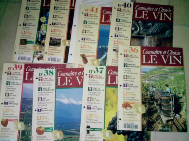 Lot 5 classeurs avec revues magazines connaitre choisir le vin hachette 3