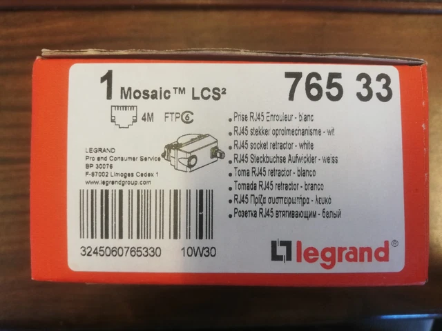 RJ 45 FTP Prise Legrand Mosaic Avec Cable A Enrouleur Reference 76533 ...