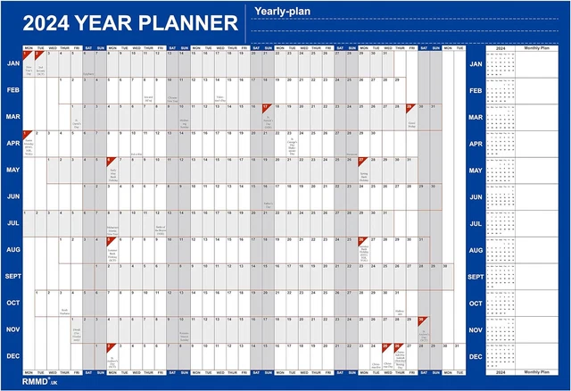 2024 YEAR PLANNER Calendar 2024 Family Planner Wall Planner from Jan