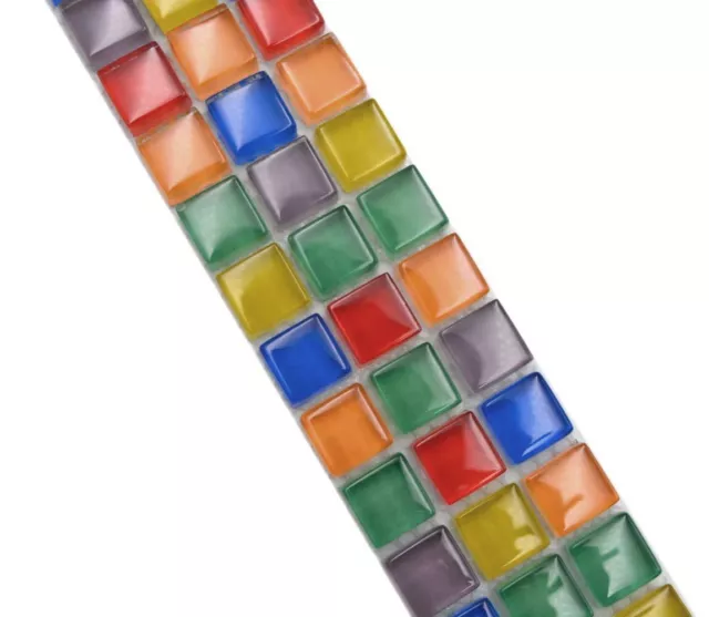 Bordüre Mosaik Borde Glas Mosaik Mosaikfliese multicolor bunt WB88BOR-XC123